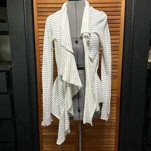We The Free Stripped Asymmetrical Cardigan